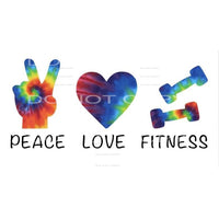 peace love fitness #5069 Sublimation transfers - Heat 
