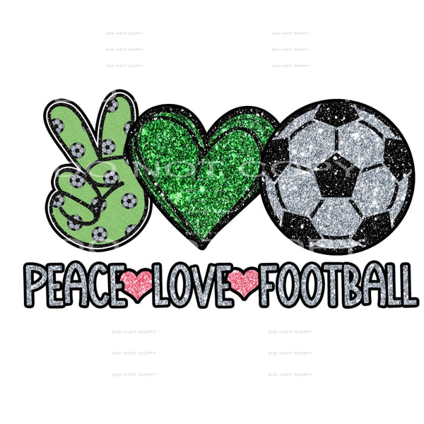 peace love football #6260 Sublimation transfers - Heat 