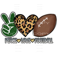 peace love football #6261 Sublimation transfers - Heat 