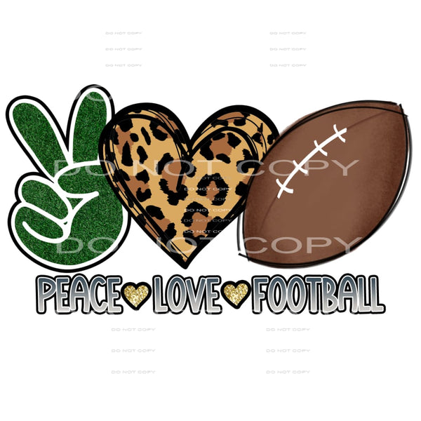 peace love football #6261 Sublimation transfers - Heat 