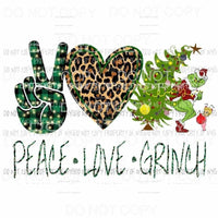 Peace love GRINCH 1 Sublimation transfers Heat Transfer