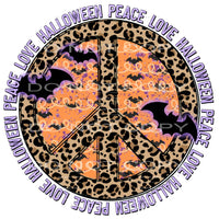 peace love halloween #7245 Sublimation transfers - Heat 