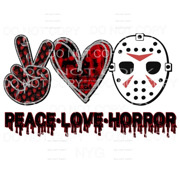 Peace Love Horror #4 Jason Friday The 13th Sublimation 