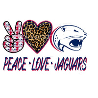 Peace Love JAGUARS # 12101 Sublimation transfers - Heat 