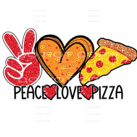 peace love pizza #6270 Sublimation transfers - Heat Transfer