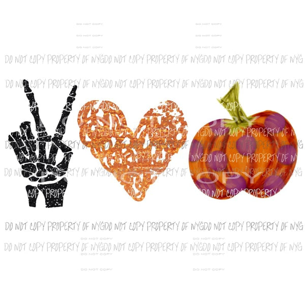 Peace Love Pumpkin Sublimation transfers Heat Transfer