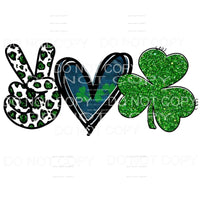 Peace Love Shamrock Sublimation transfers - Heat Transfer