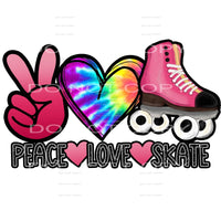 peace love skate #6274 Sublimation transfers - Heat Transfer
