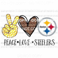 Peace Love Steelers Pittsburgh Sublimation transfers Heat Transfer