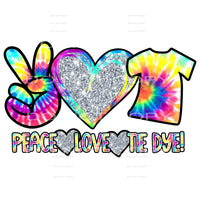 peace love tie dye #6281 Sublimation transfers - Heat 