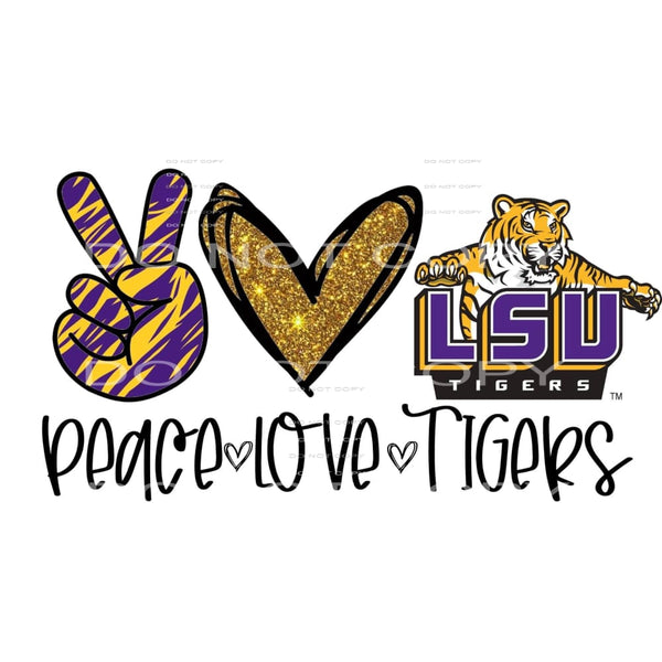 peace love tigers #6003 Sublimation transfers - Heat