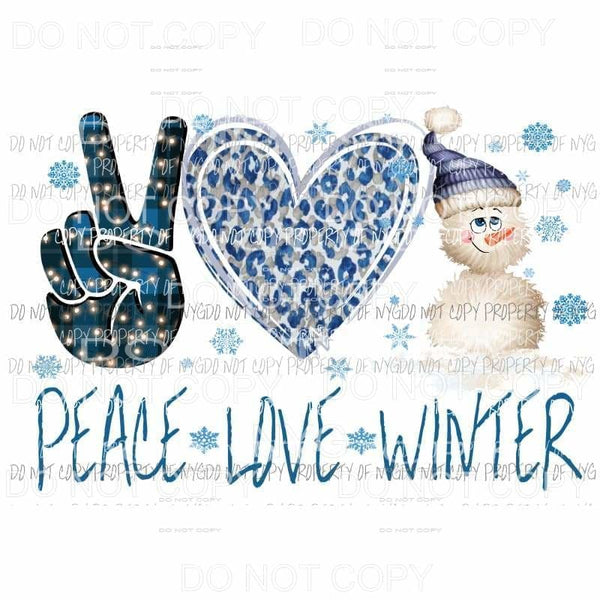 Peace Love WINTER Sublimation transfers Heat Transfer