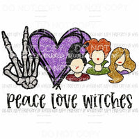 peace love witches hocus pocus Halloween Fall Sublimation transfers Heat Transfer