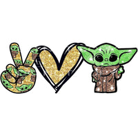 peace love yoda #5066 Sublimation transfers - Heat Transfer