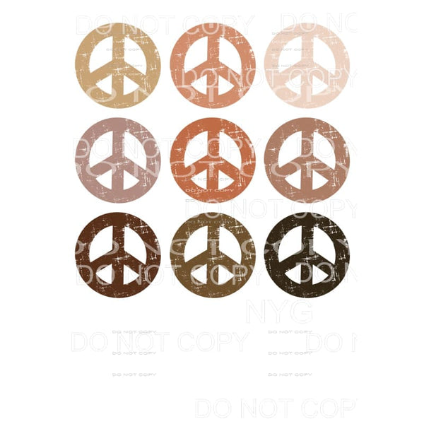 Peace Signs Stacked Sublimation transfers - Heat Transfer