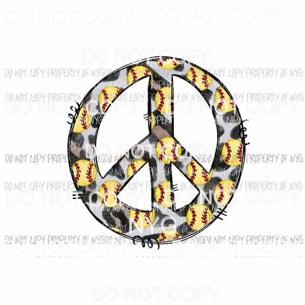Peace Softball #1 Sublimation transfers Heat Transfer