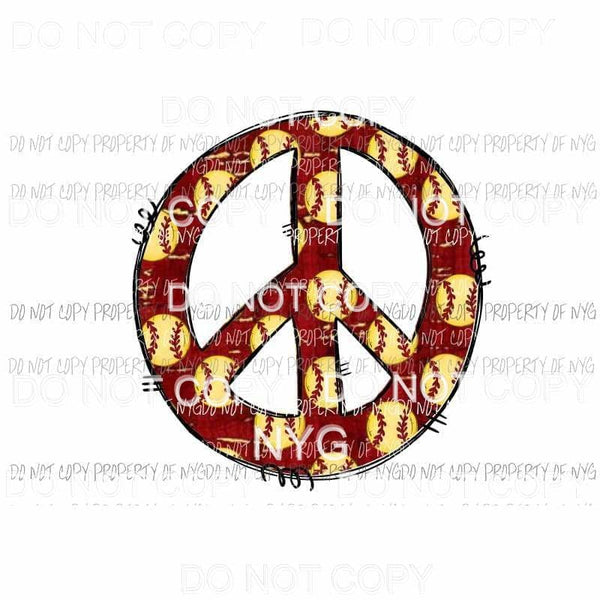 Peace Softball #2 Sublimation transfers Heat Transfer
