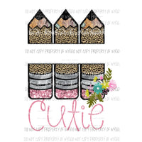 Pencil Cutie Sublimation transfers Heat Transfer