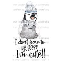 Penguin Cute Sublimation transfers Heat Transfer
