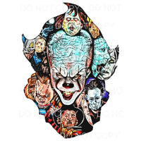 Penny Wise IT Silhouette Horror Movie Villains Characters 