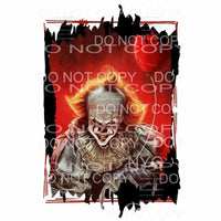 Pennywise IT Red Background Horror Movie #202 Sublimation 