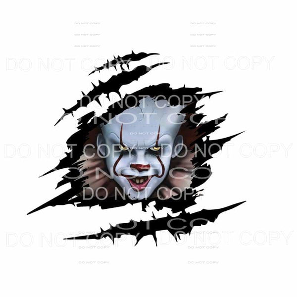Pennywise IT Ripped Torn Horror Movie #16 Sublimation 