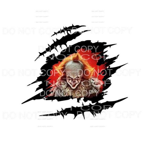 Pennywise IT Ripped Torn Horror Movie #22 Sublimation 