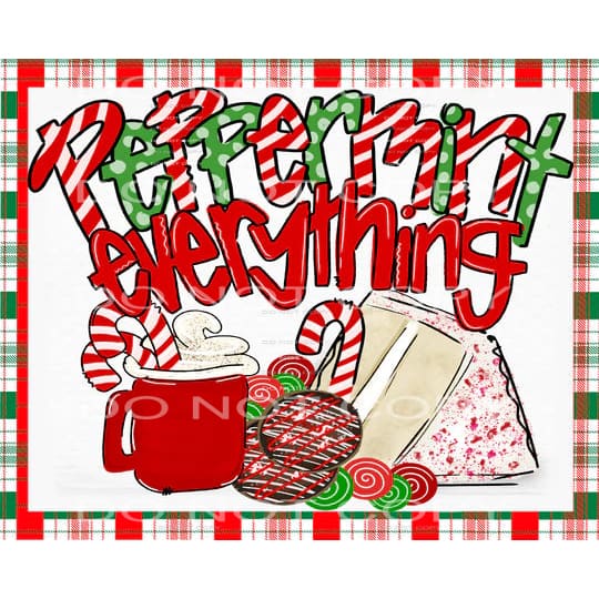 peppermint everything #7619 Sublimation transfers - Heat 