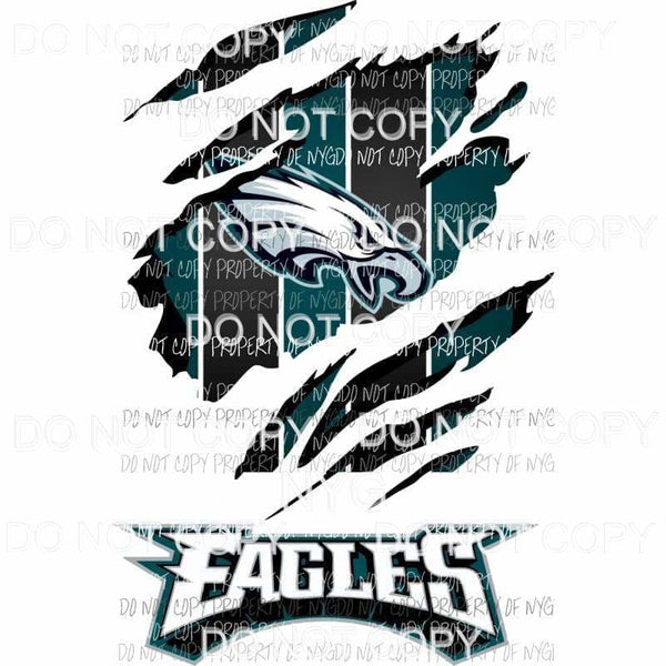 Philadelphia Eagles ripped design Sublimation transfers Heat Transfer