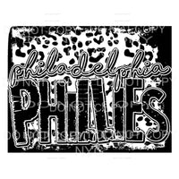 Philadelphia Phillies Baseball Black Leopard Sublimation 