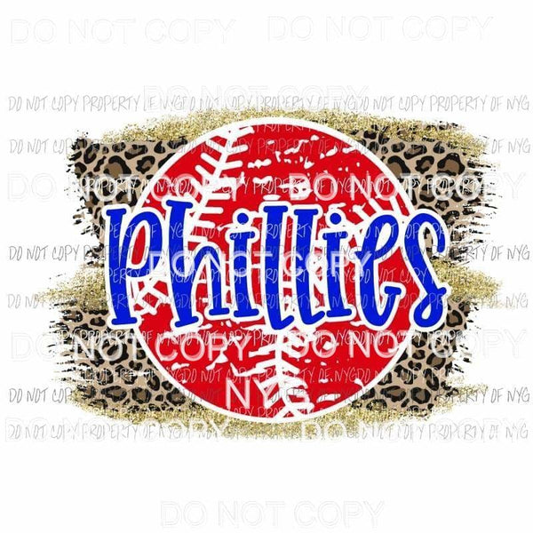 Phillies baseball leopard Sublimation transfers Heat Transfer