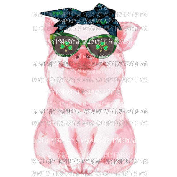 Pig st patricks day 1 Sublimation transfers Heat Transfer