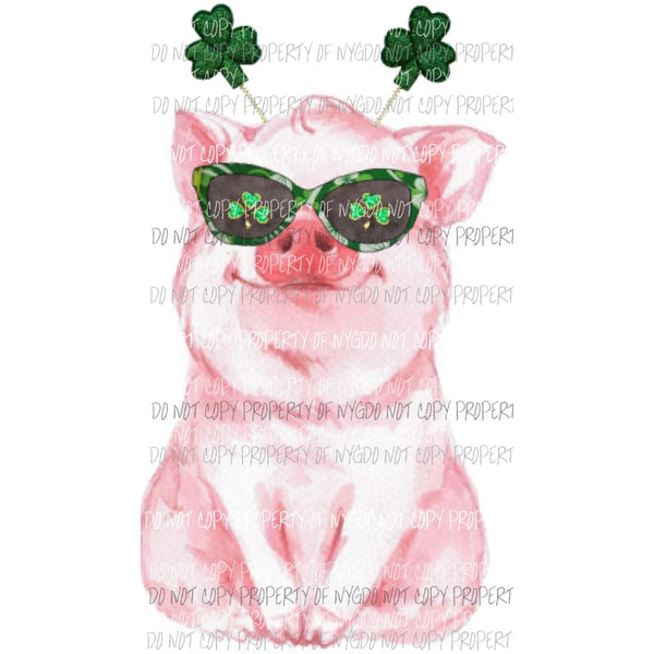 Pig st patricks day 2 Sublimation transfers Heat Transfer