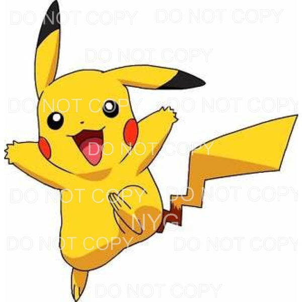 Pikachue Pokemon #1338 Sublimation transfers - Heat Transfer