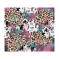 pink blue cow leopard #6488 Sublimation transfers - Heat 
