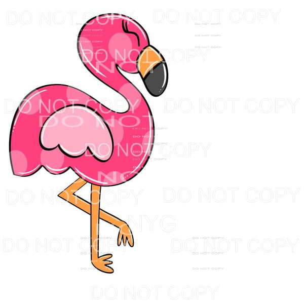 Pink Flamingo Polka Dots Sublimation transfers - Heat 