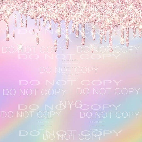 Pink Glitter Drip Pastel Color Gradient Sheet #2 Sublimation