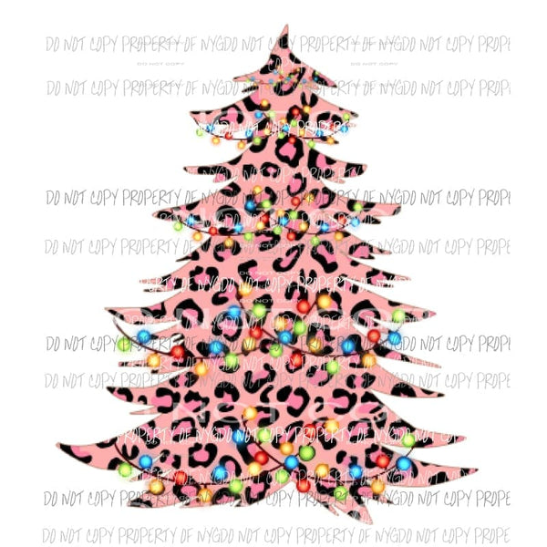 Pink Leopard Tree Sublimation transfers Heat Transfer