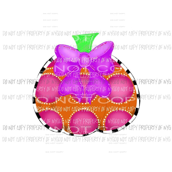 Pink Pumpkin Sublimation transfers Heat Transfer