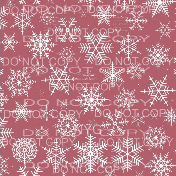 Pink Snowflake Sheet #1 Sublimation transfers - Heat 