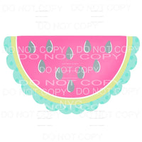 Pink Teal Watermelon Slice Sublimation transfers - Heat 