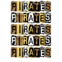PIRATES BLOCK Gold and Black # 88291 Sublimation transfers -