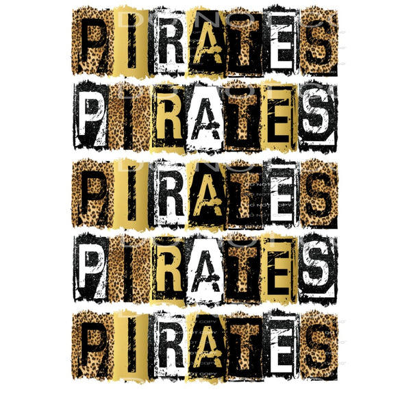 PIRATES BLOCK Gold and Black # 88291 Sublimation transfers -
