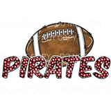 Pirates Leopard Letters Football choose Colors in dropdown 
