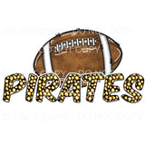 Pirates Leopard Letters Football choose Colors in dropdown 