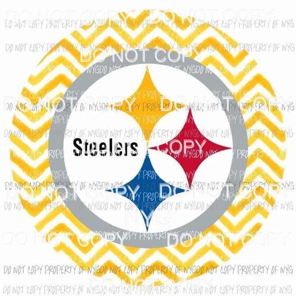 Pittsburgh Steelers chevron circle Sublimation transfers Heat Transfer