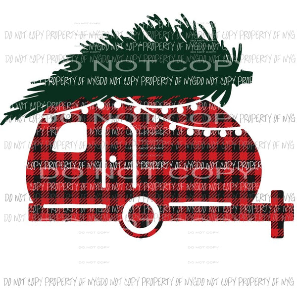 plaid camper tree Sublimation transfers Heat Transfer