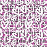Plaid Hearts Sheet #5 Sublimation transfers 13 x 9 inches Heat Transfer