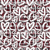 Plaid Hearts Sheet #6 Sublimation transfers 13 x 9 inches Heat Transfer