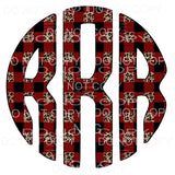 Plaid Leopard monogram letters put letters in notes please 